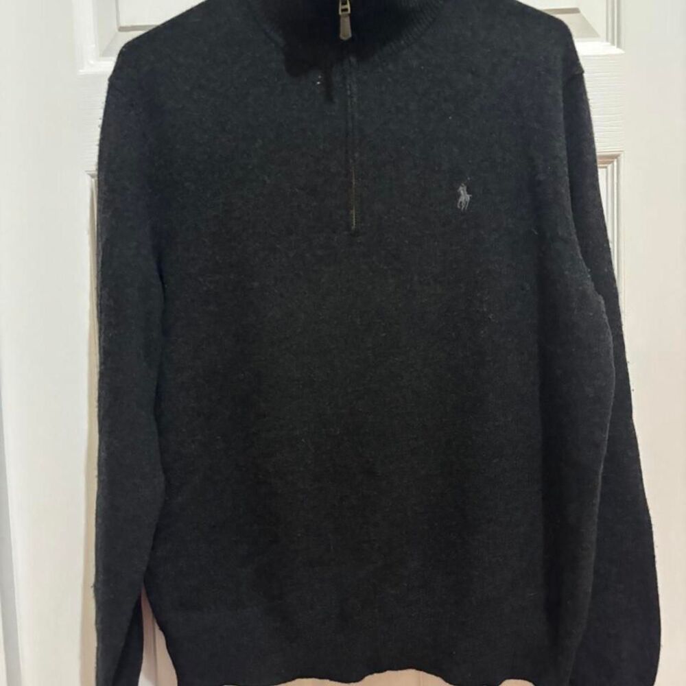 Polo-ralph-lauren Men's Grey and Black Jumper